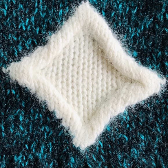 Susann D Vintage Teal Geometric Shapes Sweater L - Picture 12 of 14